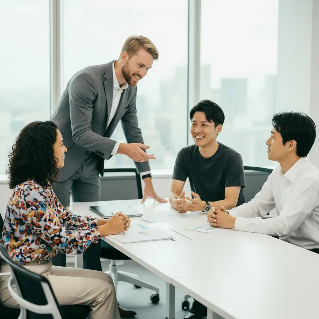 アイデアを提案する様子